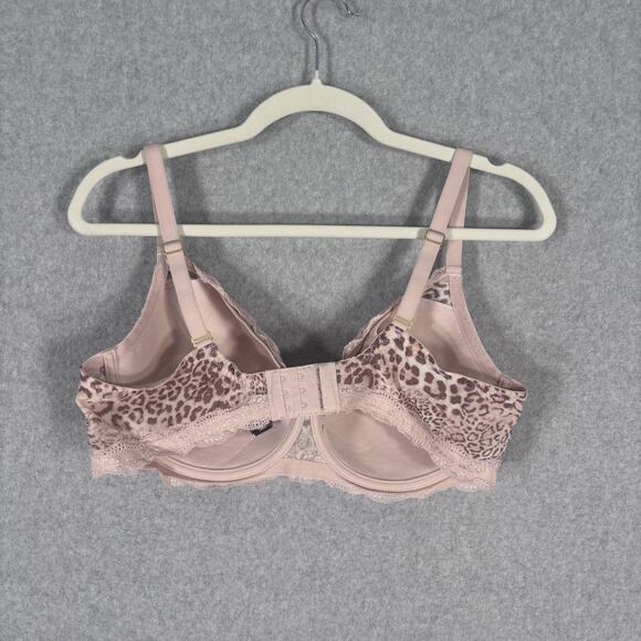 Natori 16120 Bra 38DD Pink Leopard Animal Lace Trim Underwire Lightly Padded - Picture 4 of 12